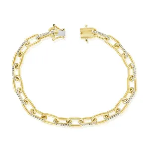 14K Gold 0.70Ct Diamond link Bracelet with 108 Diamonds, available in White, Rose and Yellow Gold