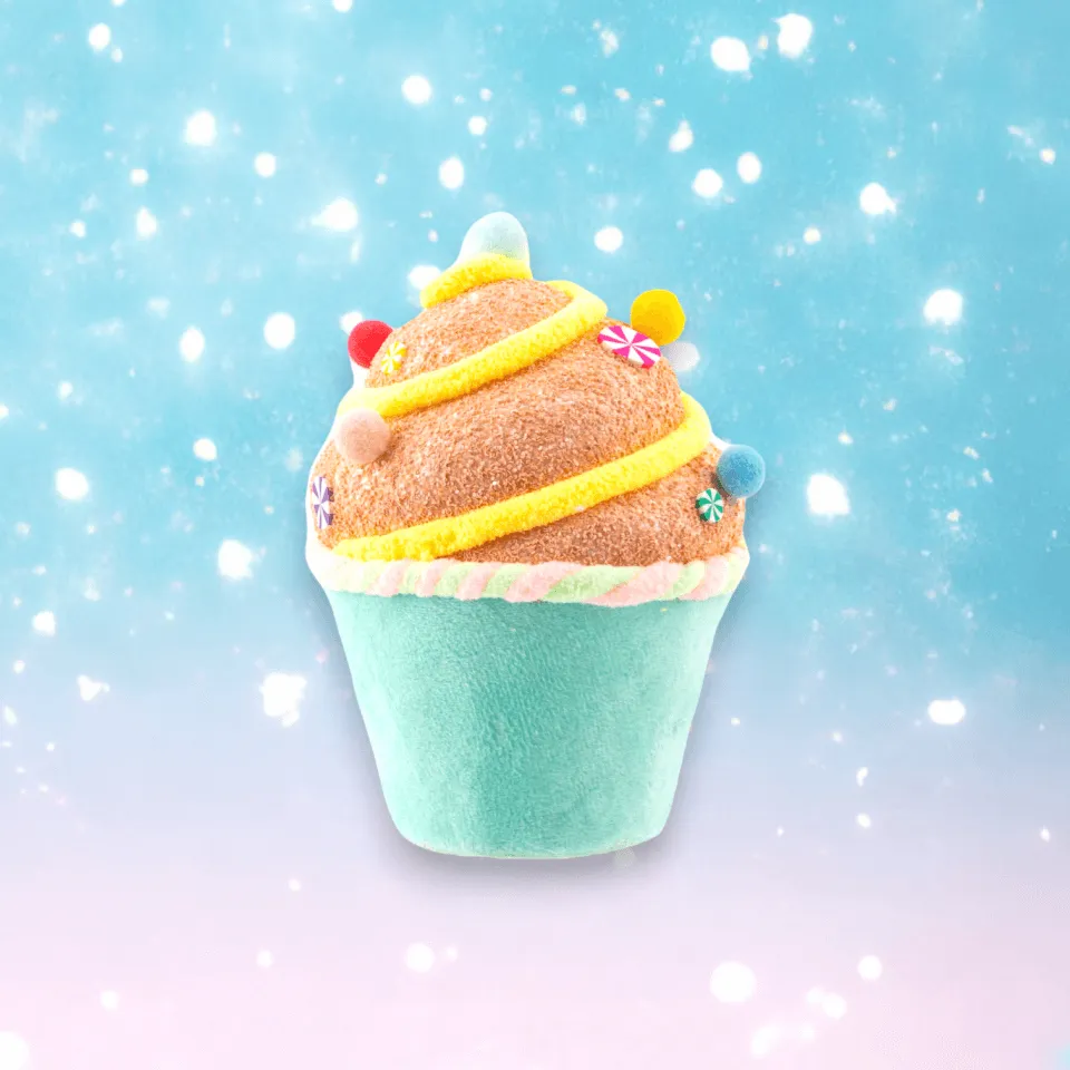 6" Blue/Orange Cupcake Ornament