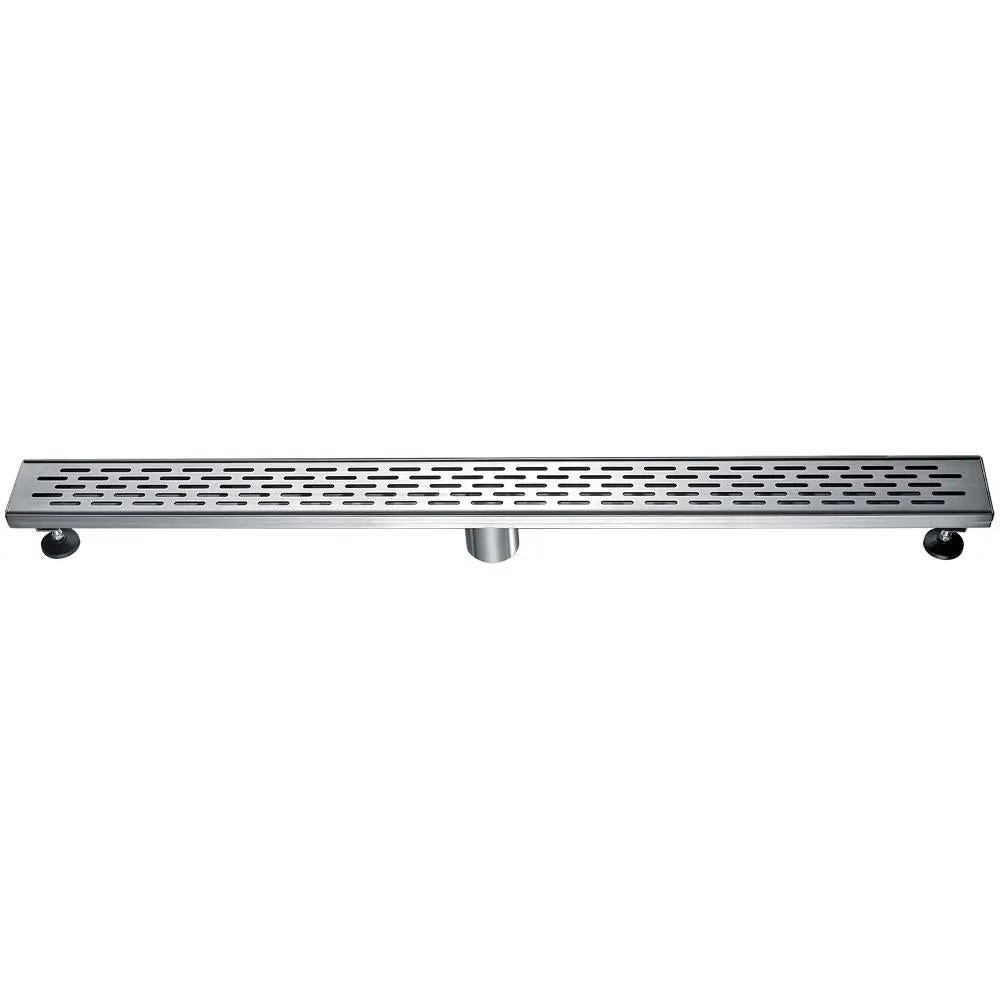 ALFI ABLD36C-BSS 36" Modern Stainless Steel Linear Shower Drain with Groove Holes