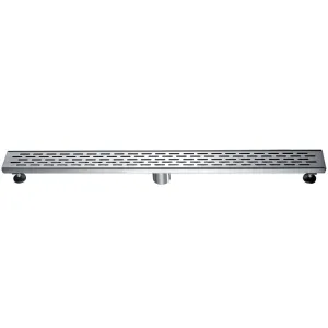 ALFI ABLD36C-BSS 36" Modern Stainless Steel Linear Shower Drain with Groove Holes