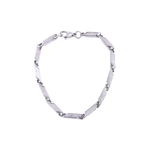 Ashley Gold Stainless Steel Tube Link Men's Bracelet