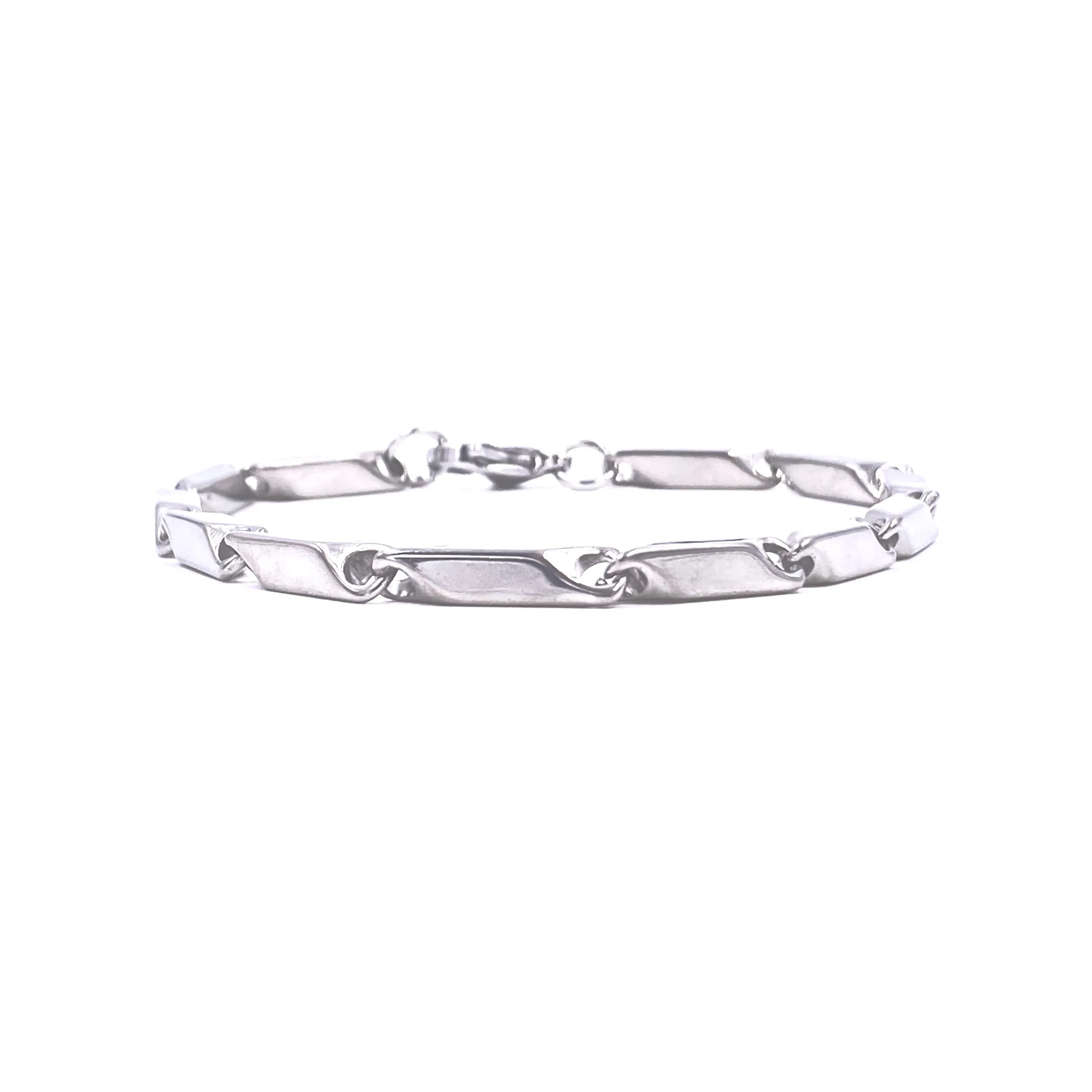 Ashley Gold Stainless Steel Tube Link Men's Bracelet