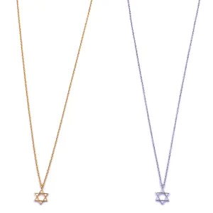 Ashley Gold Sterling Silver Floating CZ Star Necklace