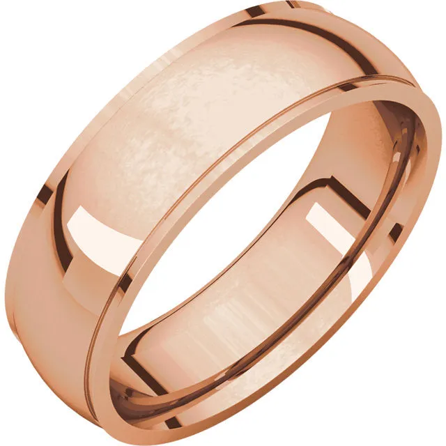 Classic Edge Wedding Band (High Polish) in 14k Gold