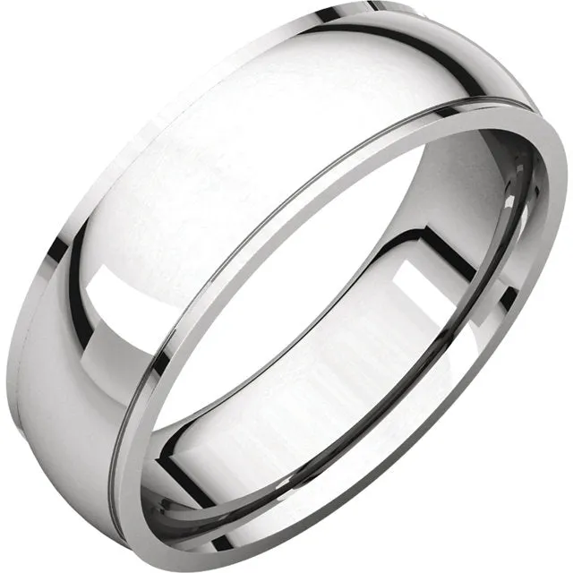 Classic Edge Wedding Band (High Polish) in 14k Gold