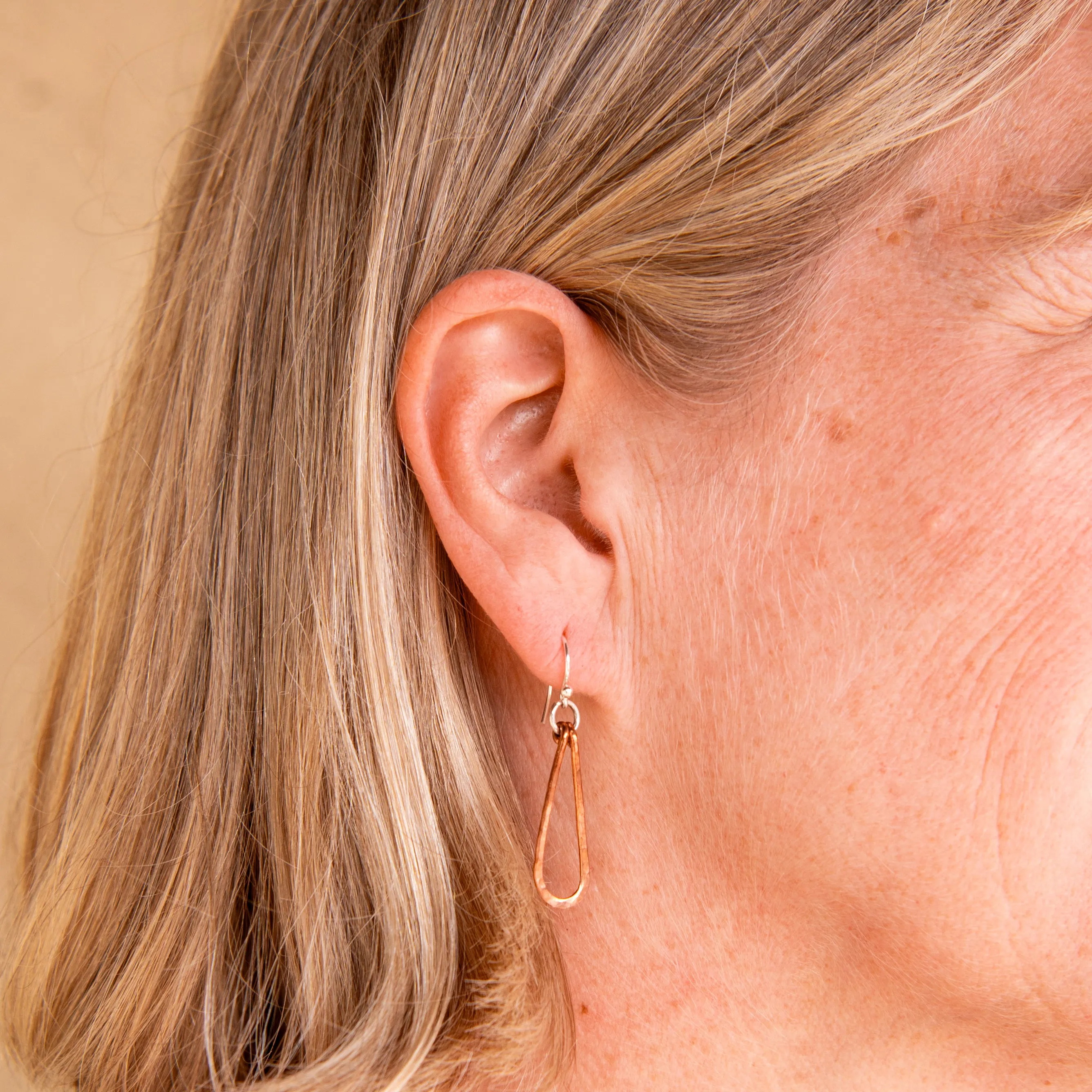 Copper Petal Earrings