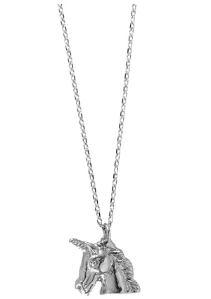 Emoji Unicorn Necklace in Silver