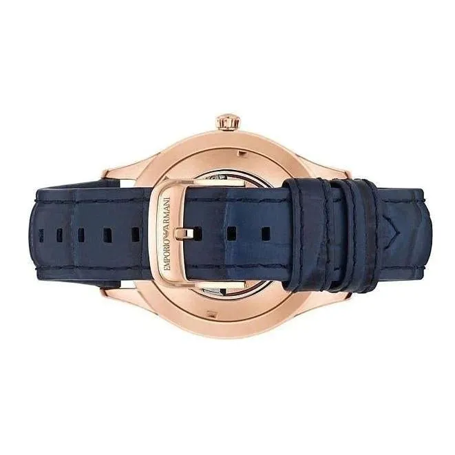 Emporio Armani AR1947 MAN's Mechanical Skeleton Strap Watch