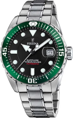 Festina Automatic Stainless Steel Analog Mens Watch I Model F20480/2 Automatic Movement