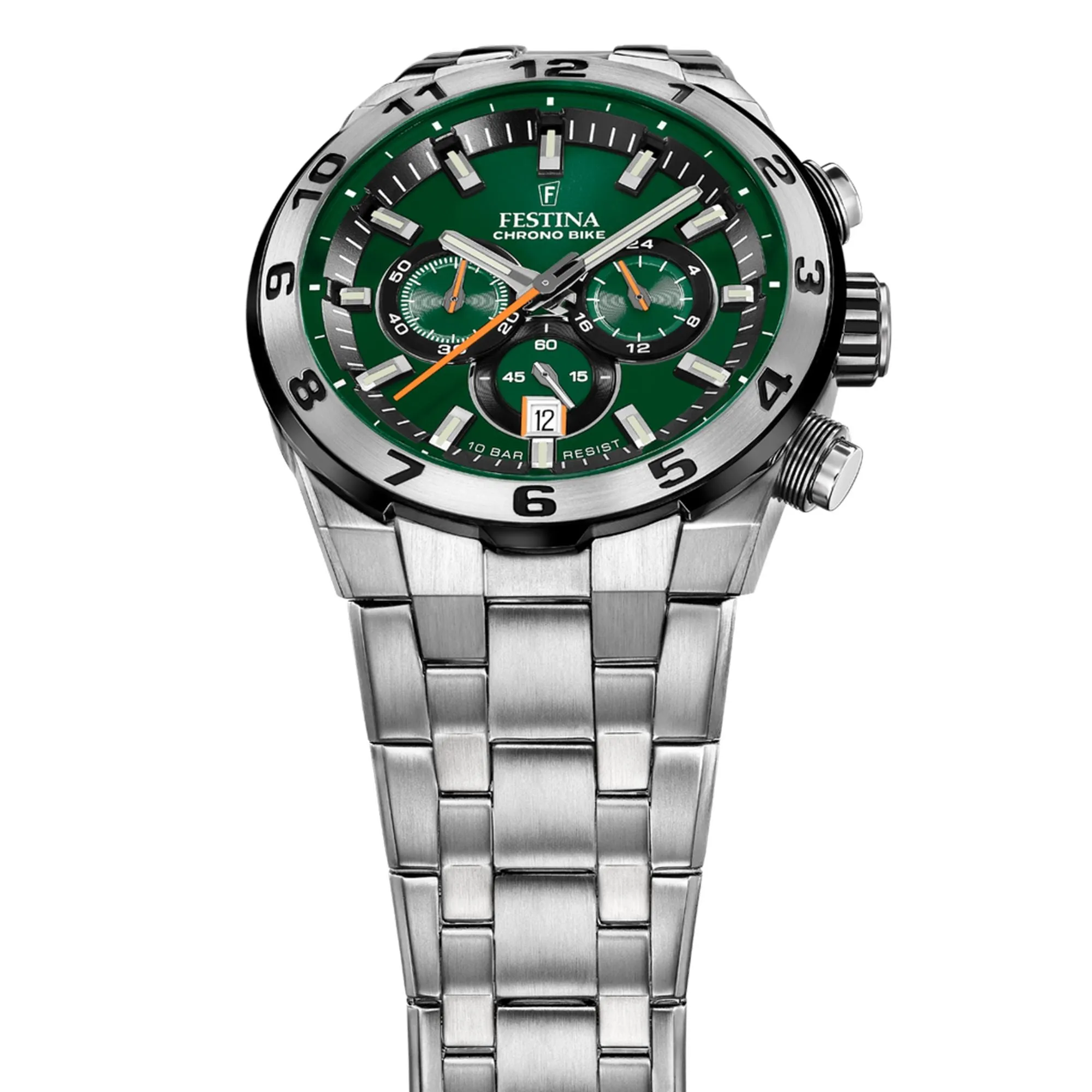 Festina Chrono Bike Stainless Steel Chronograph Mens Watch I Model F20670/2 Quartz Movement