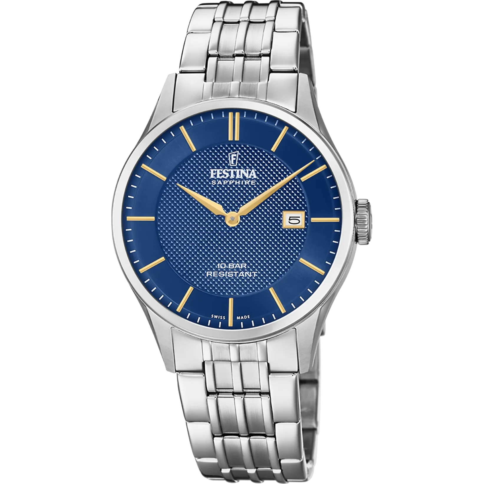 Festina Swiss Made Stainless Steel Analog Mens Watch I Model F20005/3 Quartz Movement