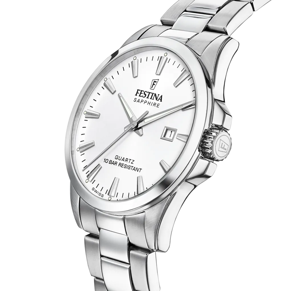 Festina Swiss Made Stainless Steel Analog Mens Watch I Model F20024/2 Quartz Movement