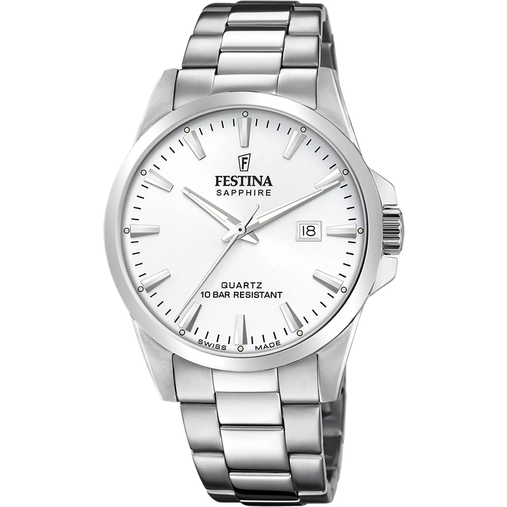 Festina Swiss Made Stainless Steel Analog Mens Watch I Model F20024/2 Quartz Movement
