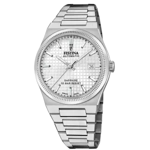 Festina Swiss Made Stainless Steel Analog Mens Watch I Model F20028/1 Automatic Movement