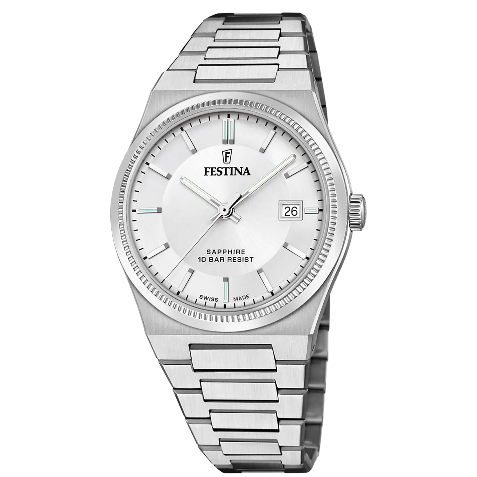 Festina Swiss Made Stainless Steel Analog Mens Watch I Model F20034/1 Quartz Movement