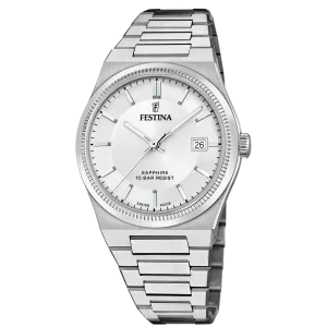 Festina Swiss Made Stainless Steel Analog Mens Watch I Model F20034/1 Quartz Movement