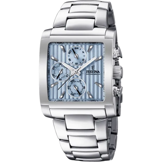 Festina Timeless Chronograph Stainless Steel Chronograph Mens Watch I Model F20423/1 Quartz Movement