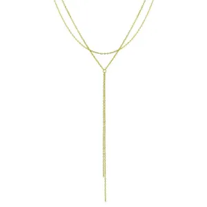 Gold Plated 925 Sterling Silver Dangling Chain Necklace