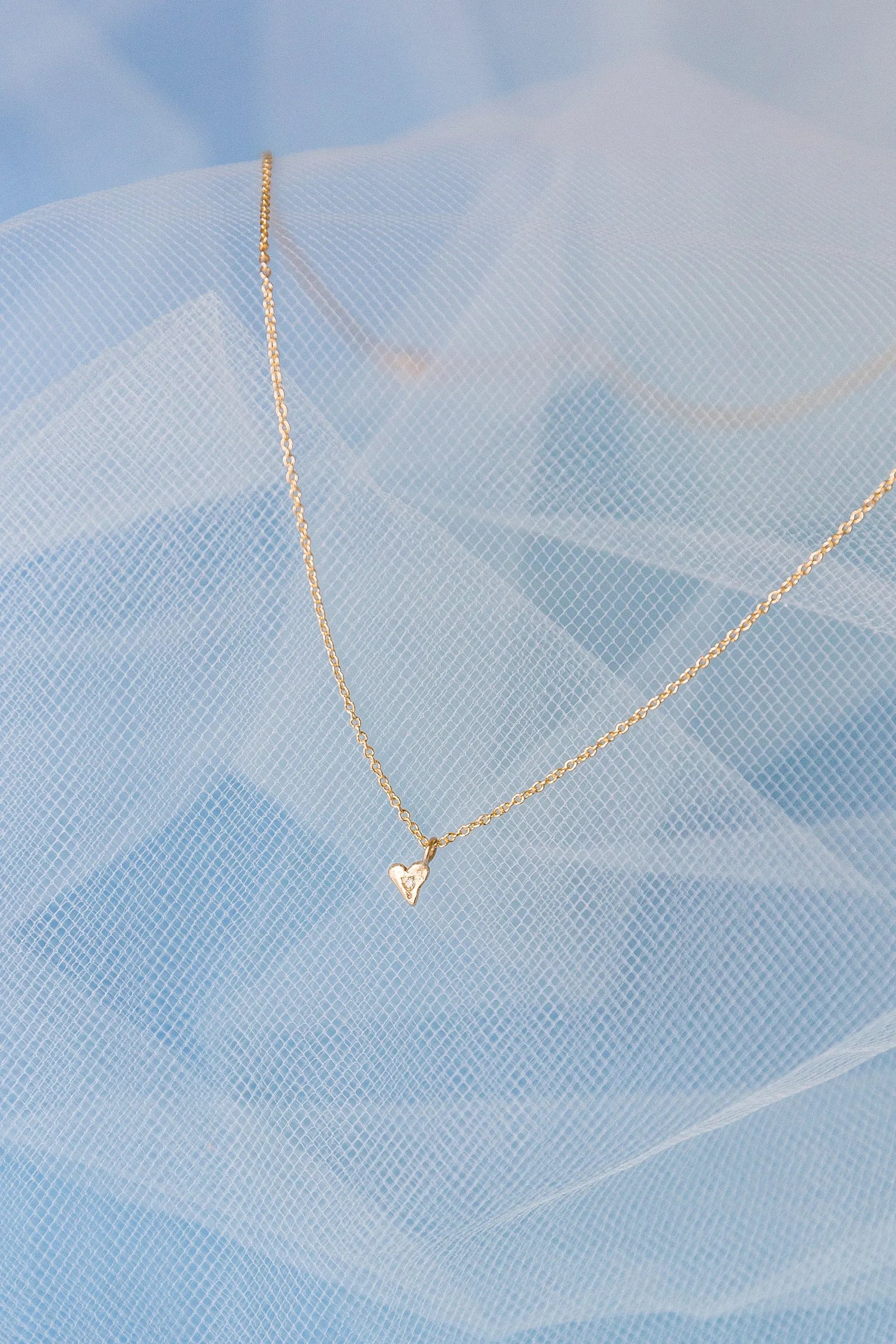 Heart Pendant Necklace with Diamond