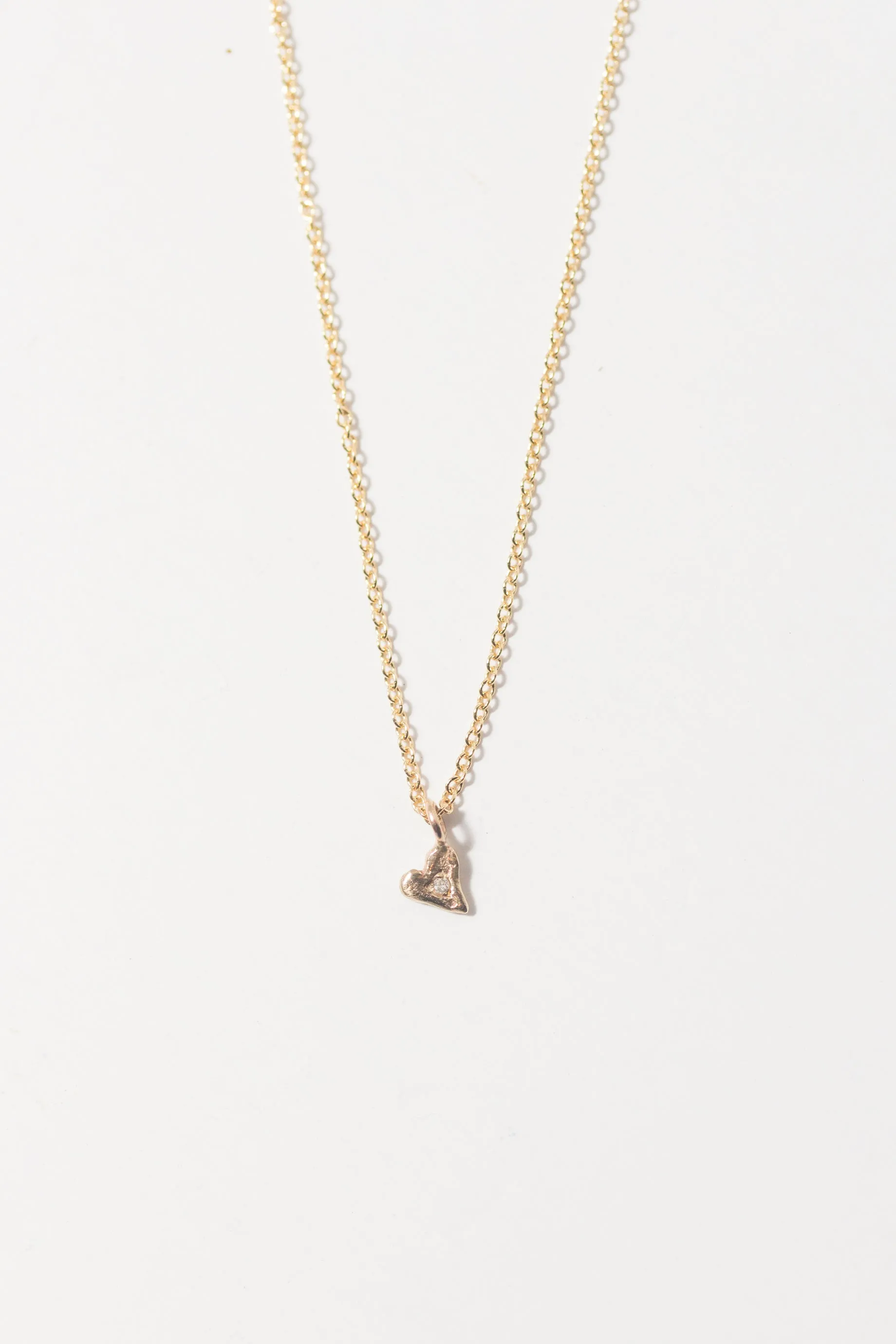 Heart Pendant Necklace with Diamond