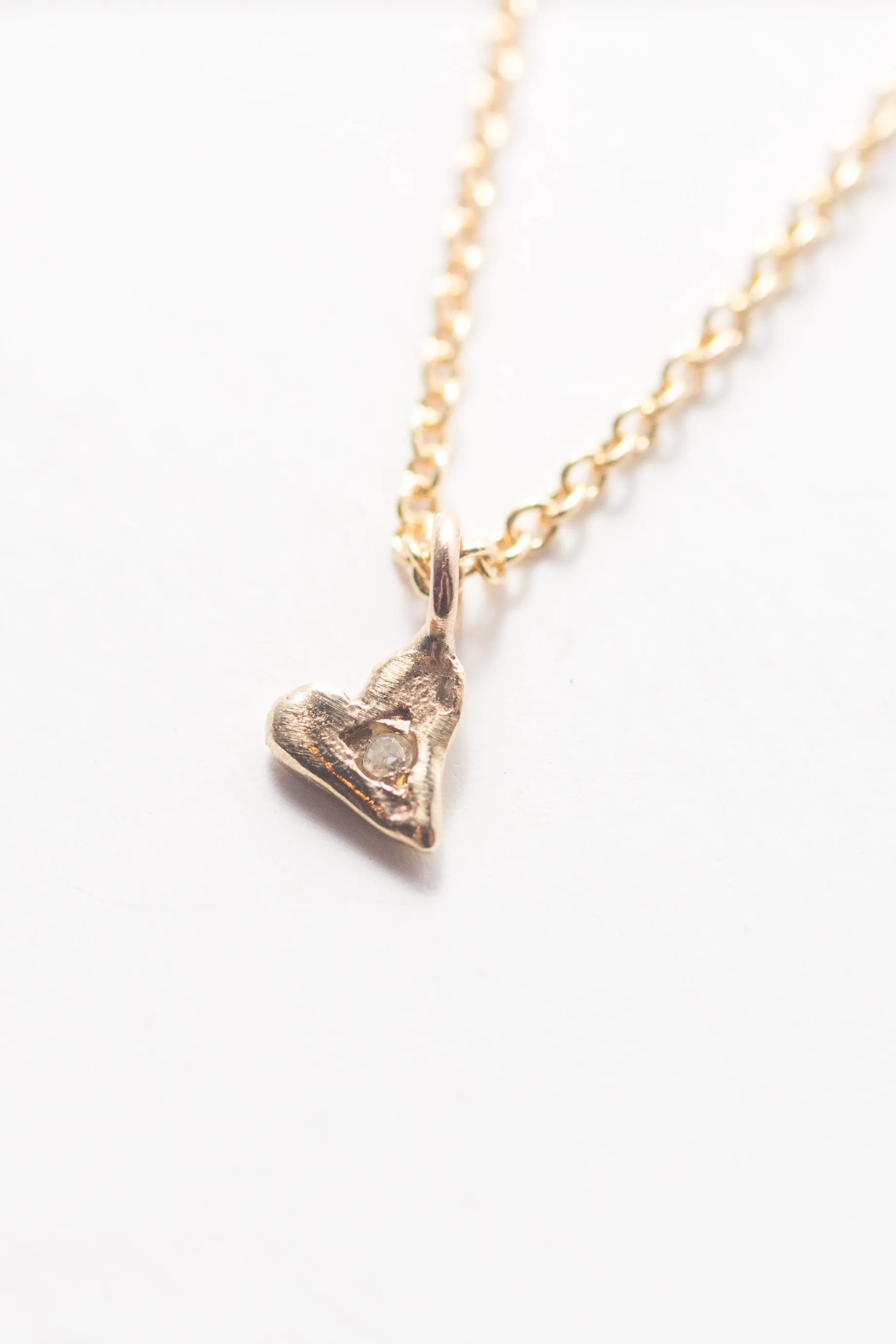 Heart Pendant Necklace with Diamond