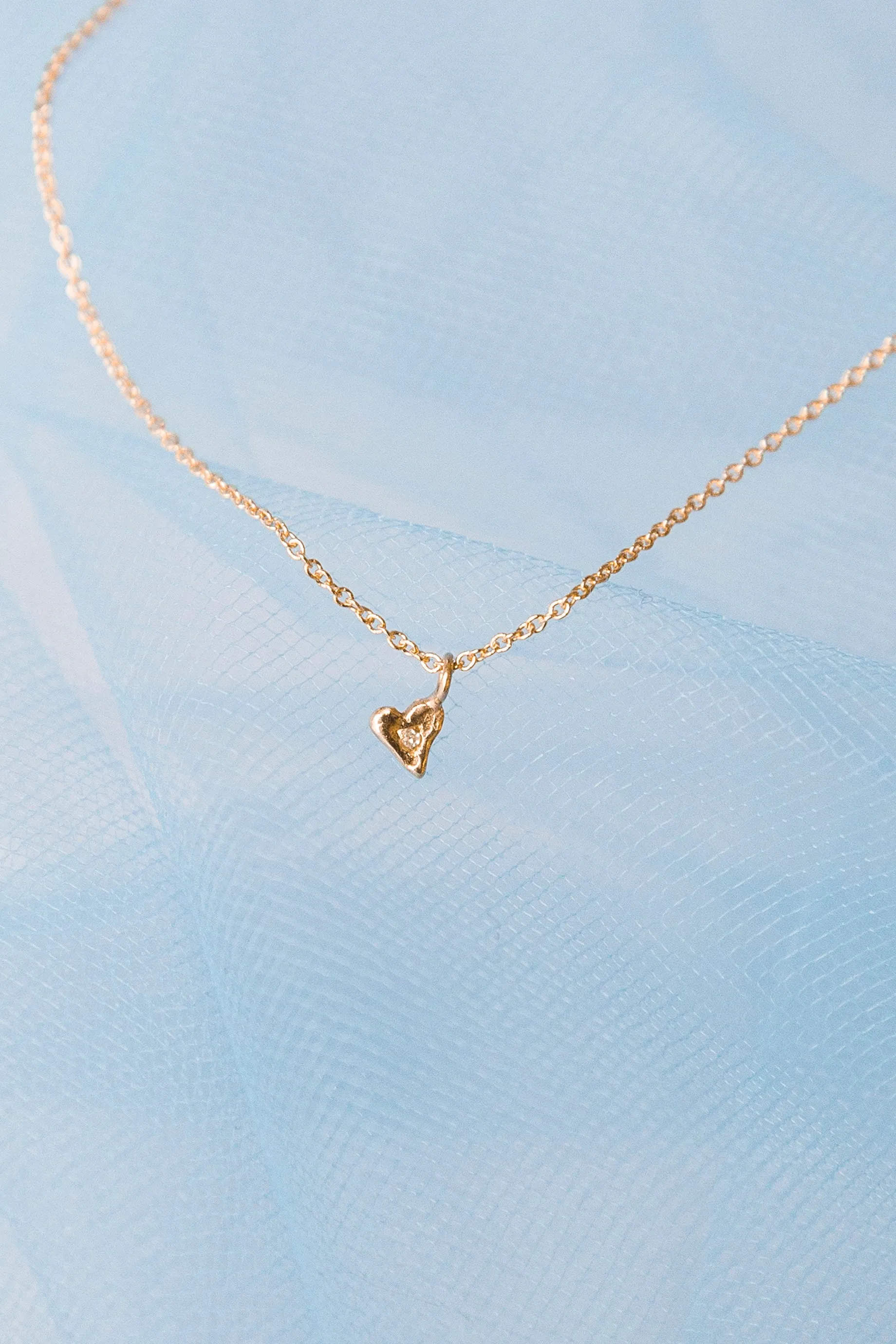 Heart Pendant Necklace with Diamond