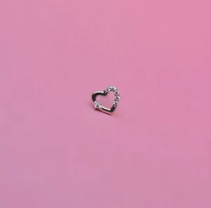 Heart Single Stud - Silver
