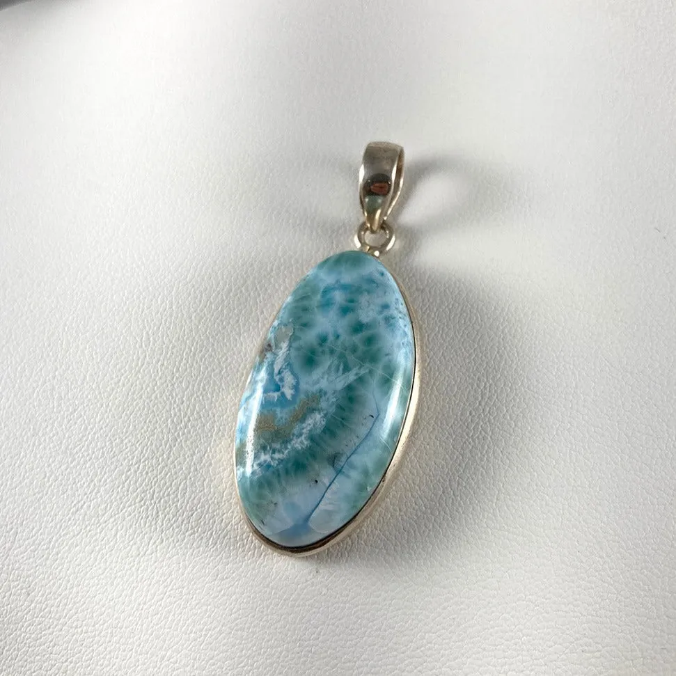 Larimar & Sterling Silver Pendant