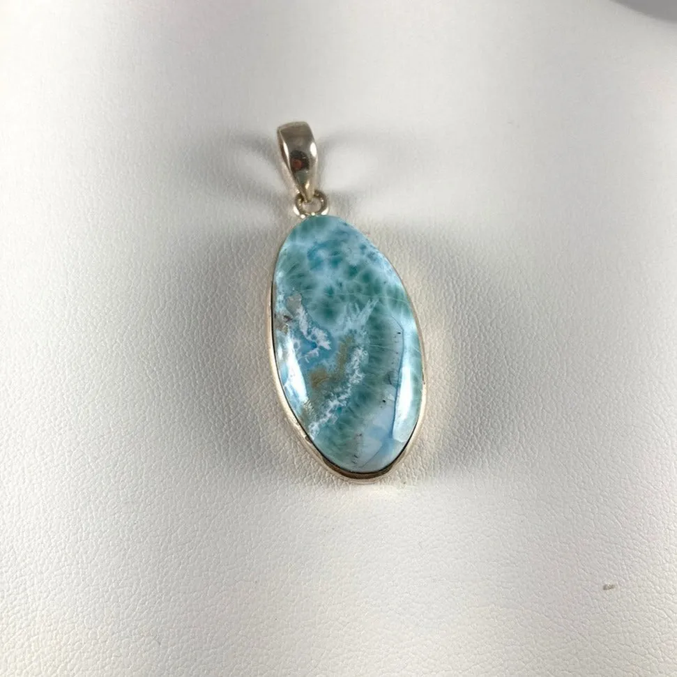 Larimar & Sterling Silver Pendant