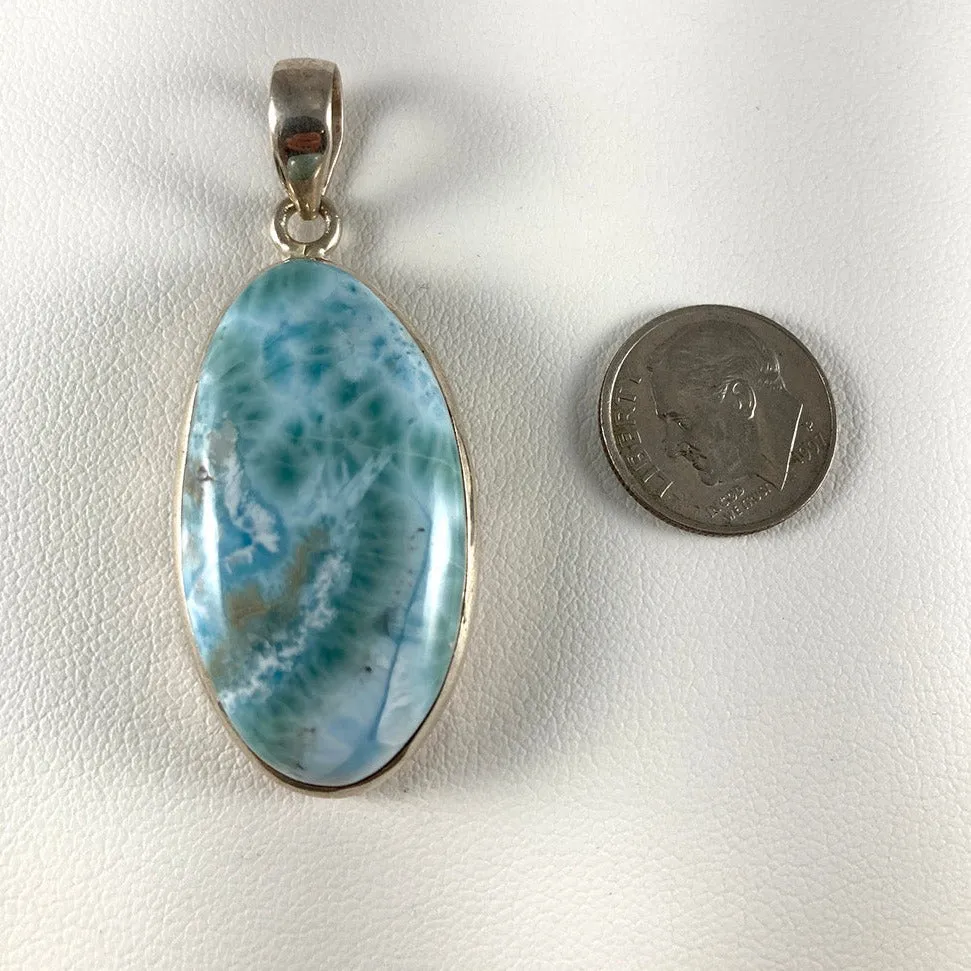 Larimar & Sterling Silver Pendant