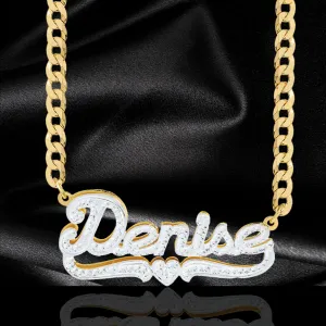 <p>Personalized .925 Sterling Silver Double Plate Necklace -<span style="color: #ff0000;"> FREE SHIPPING</span></p>