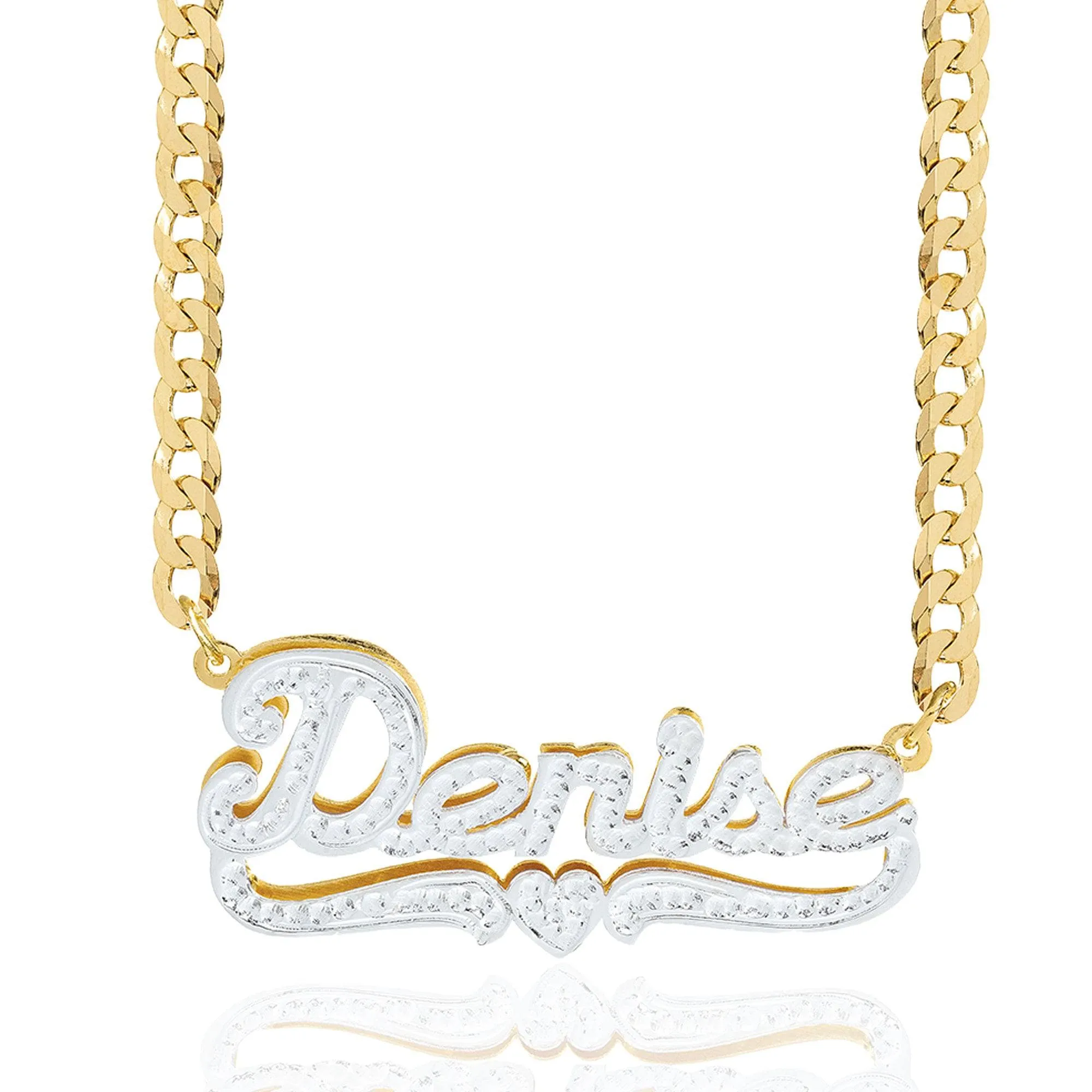 <p>Personalized .925 Sterling Silver Double Plate Necklace -<span style="color: #ff0000;"> FREE SHIPPING</span></p>