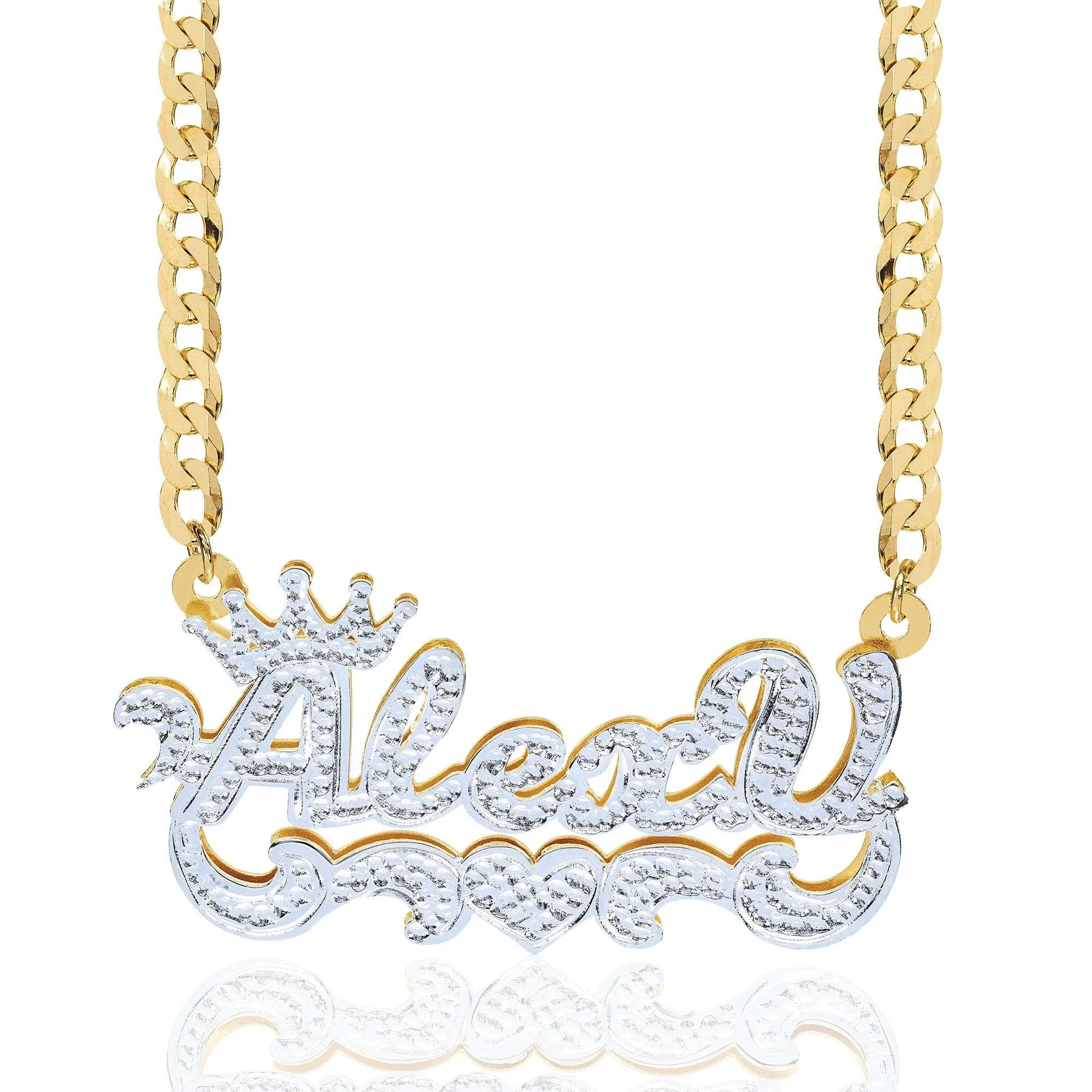 <p>Personalized .925 Sterling Silver Double Plate Necklace -<span style="color: #ff0000;"> FREE SHIPPING</span></p>