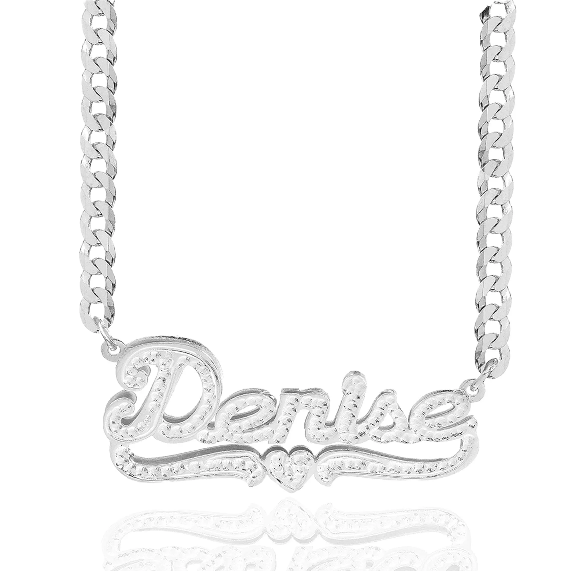 <p>Personalized .925 Sterling Silver Double Plate Necklace -<span style="color: #ff0000;"> FREE SHIPPING</span></p>