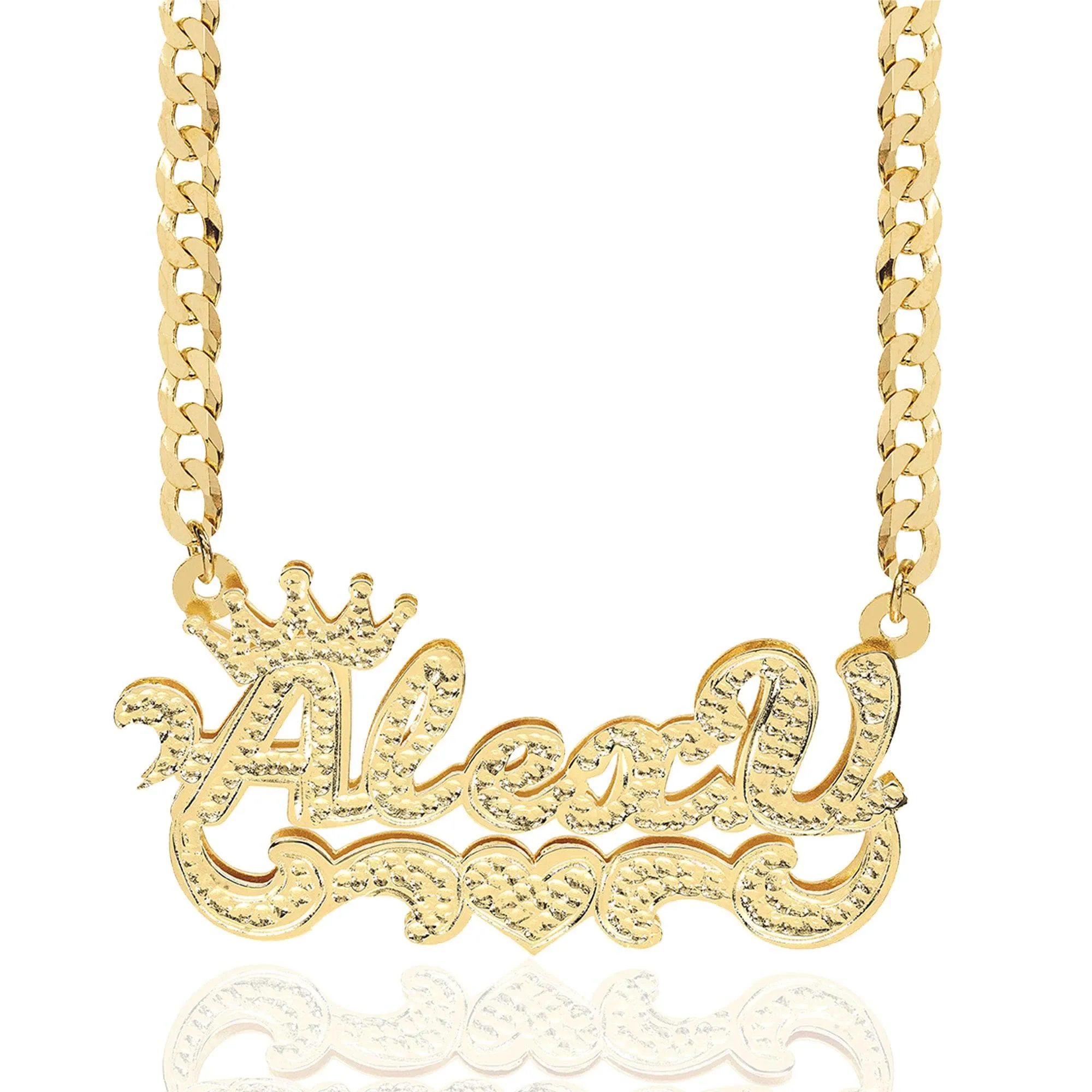 <p>Personalized .925 Sterling Silver Double Plate Necklace -<span style="color: #ff0000;"> FREE SHIPPING</span></p>