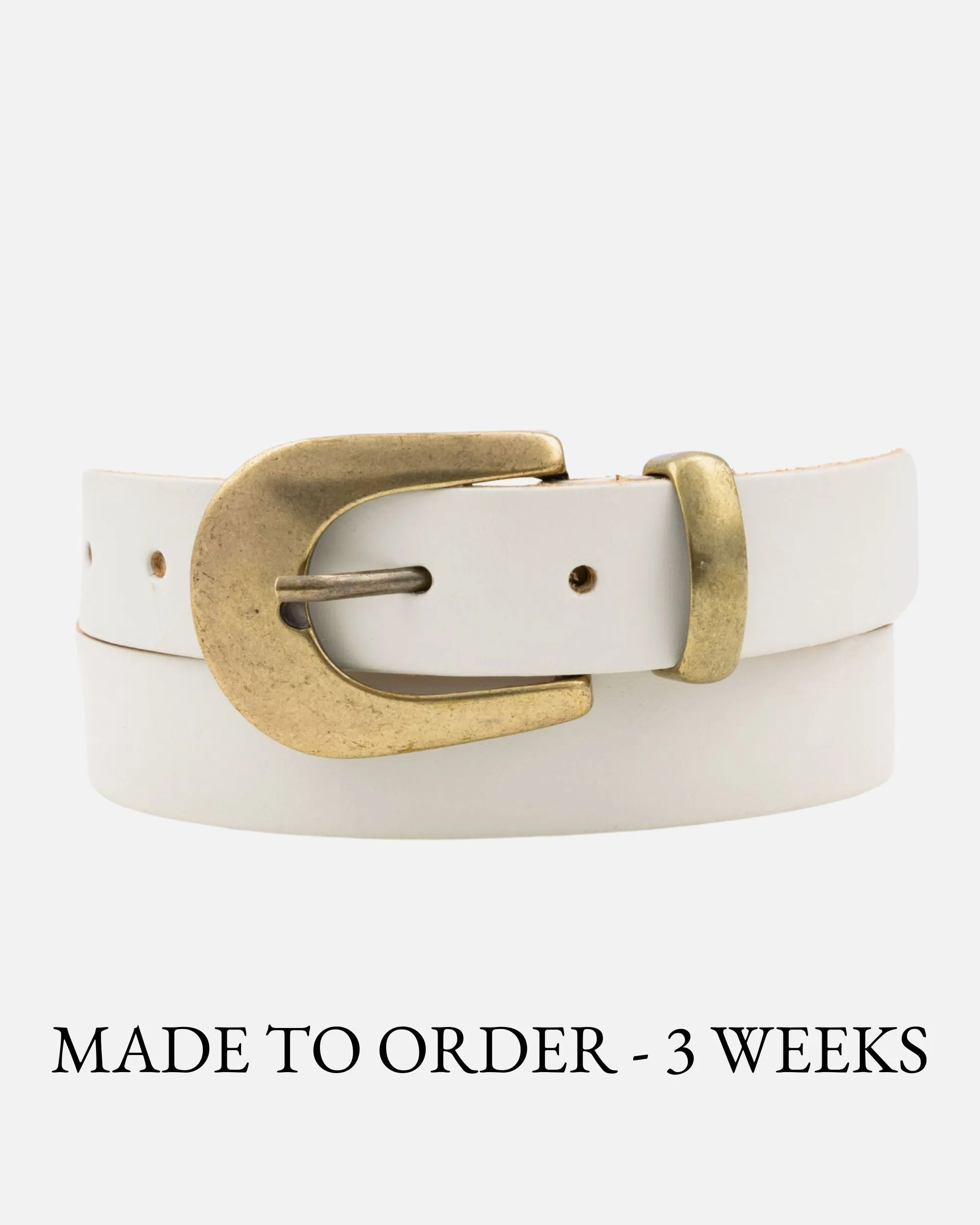 MADE TO ORDER Annie | Classic Belt with Statement Gold Buckle