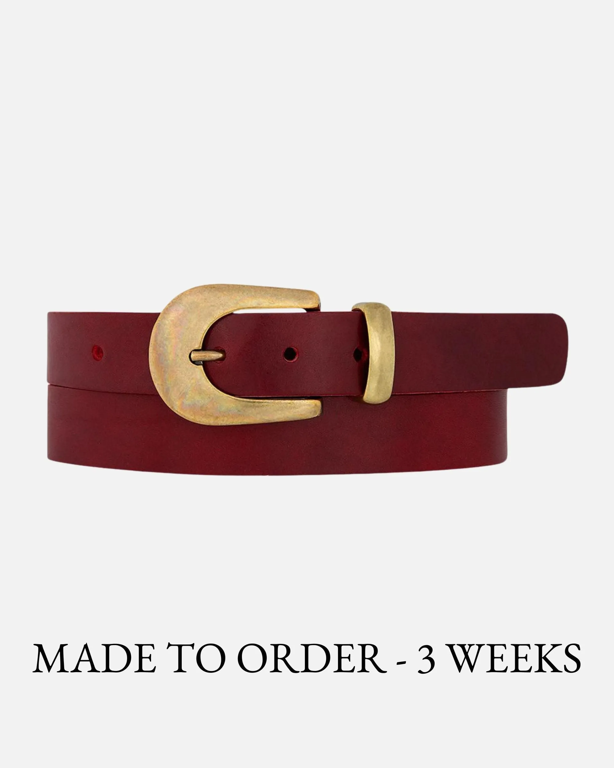 MADE TO ORDER Annie | Classic Belt with Statement Gold Buckle