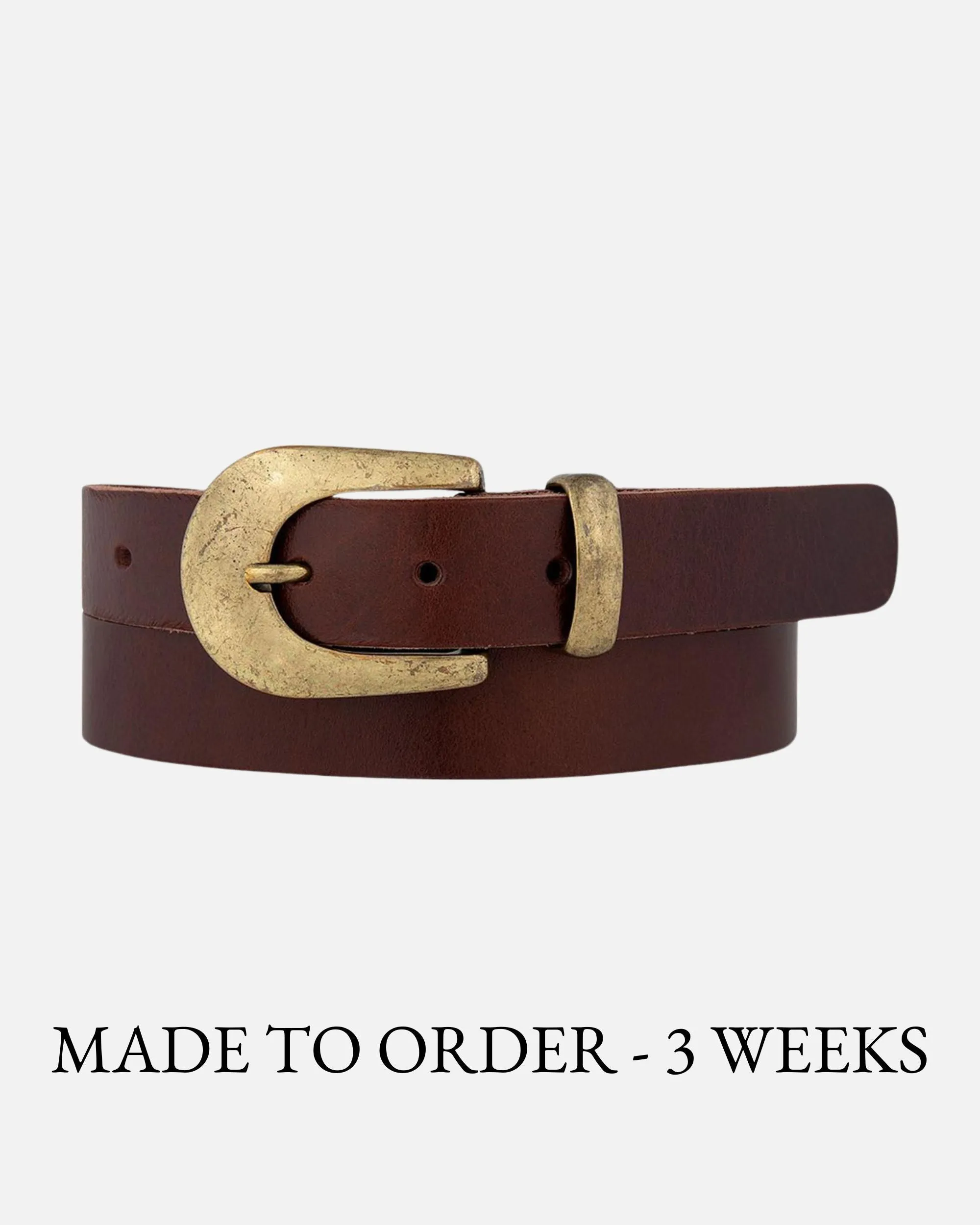 MADE TO ORDER Annie | Classic Belt with Statement Gold Buckle