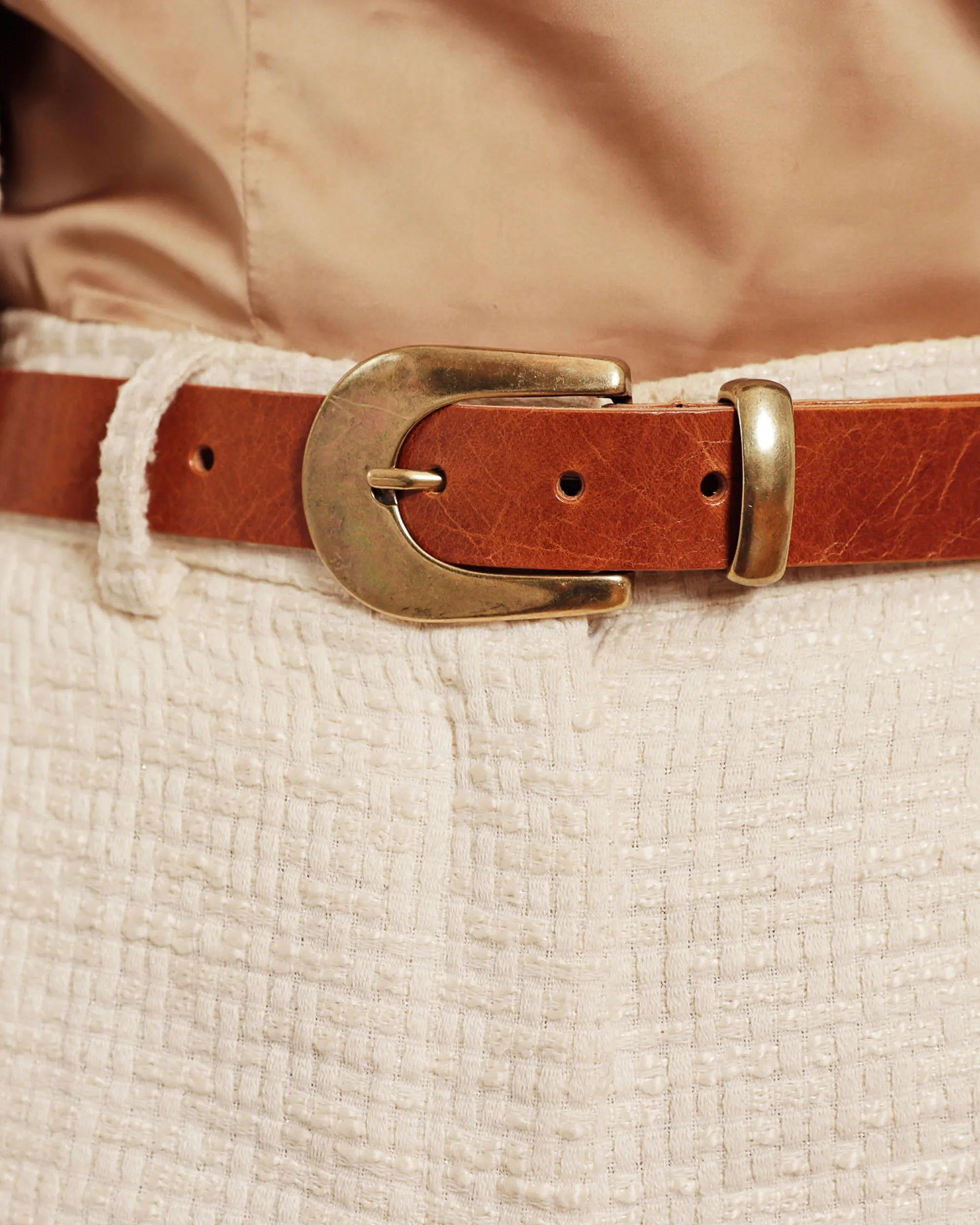 MADE TO ORDER Annie | Classic Belt with Statement Gold Buckle