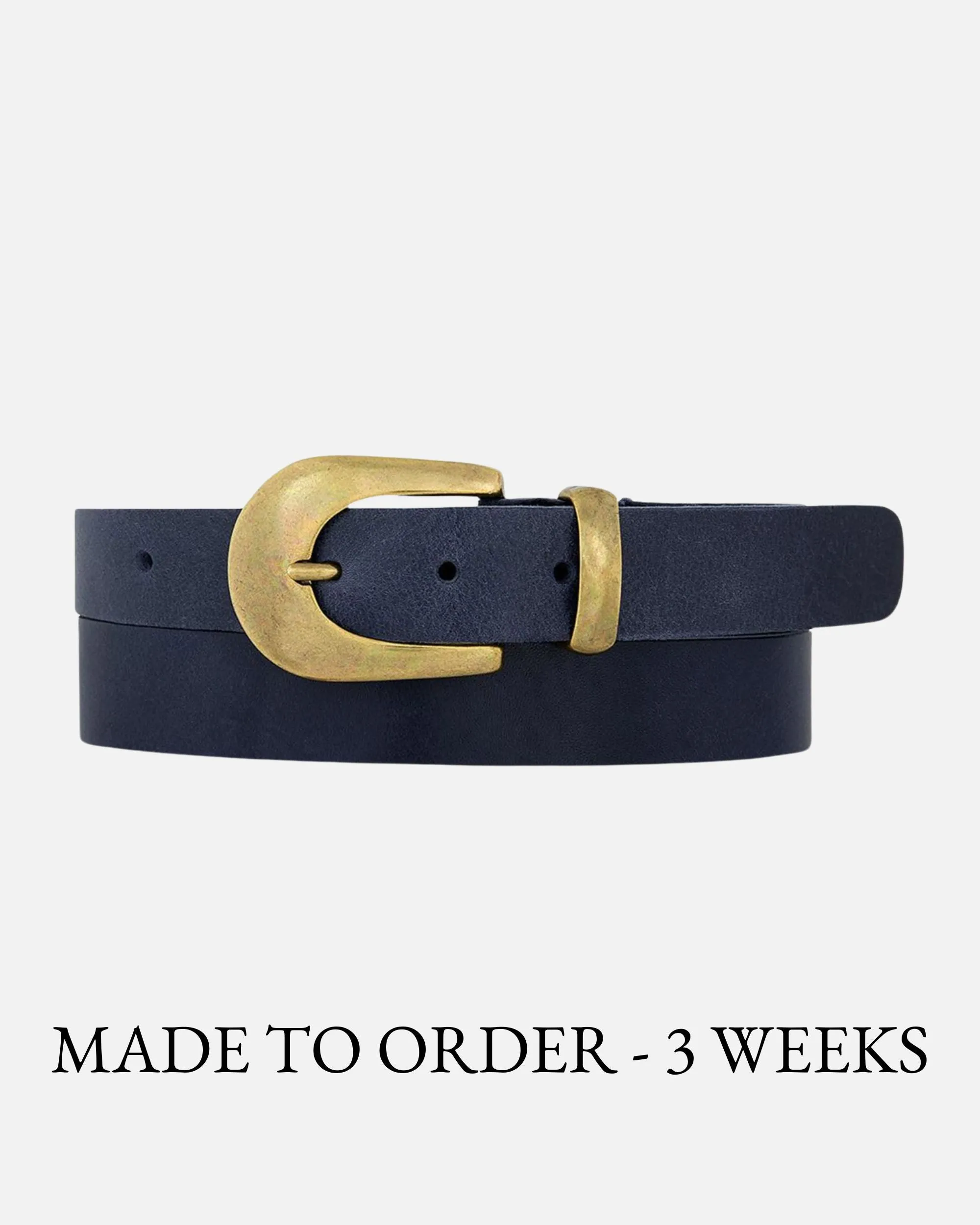MADE TO ORDER Annie | Classic Belt with Statement Gold Buckle