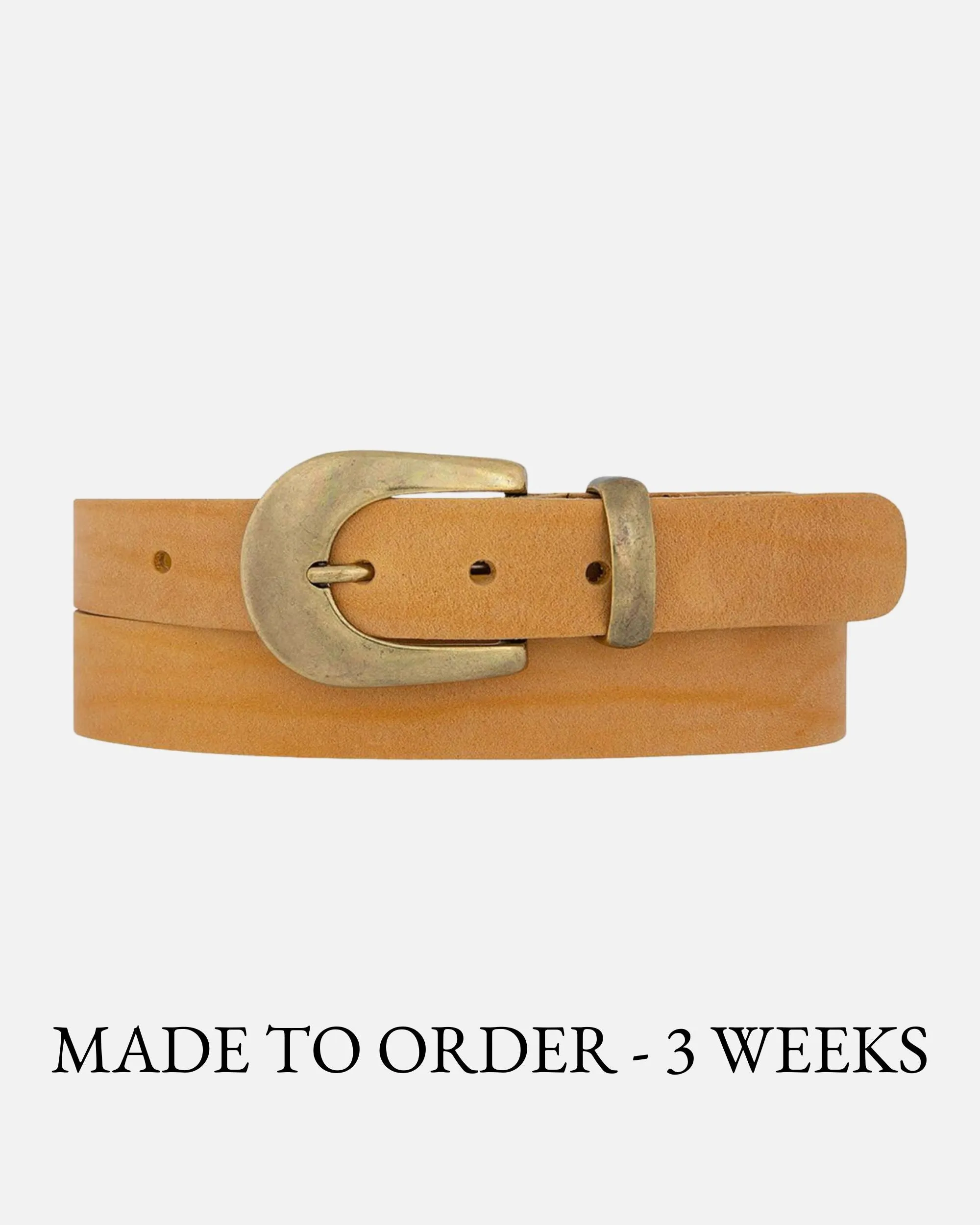 MADE TO ORDER Annie | Classic Belt with Statement Gold Buckle