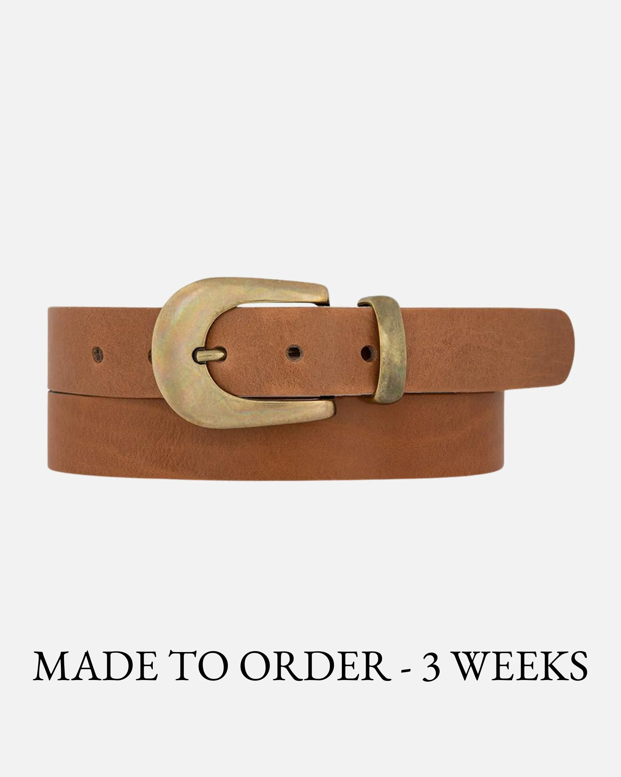 MADE TO ORDER Annie | Classic Belt with Statement Gold Buckle