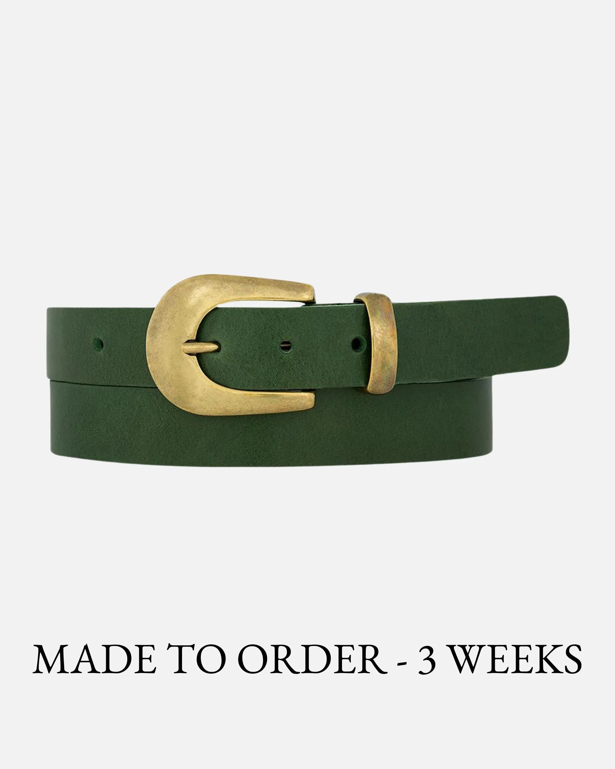 MADE TO ORDER Annie | Classic Belt with Statement Gold Buckle