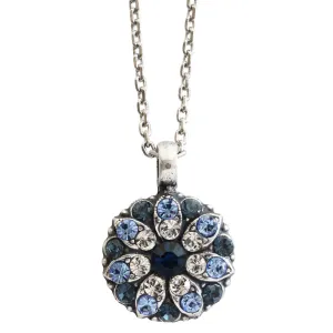 Mariana "Clear Blue" Guardian Angel Silver Plated Pendant Crystal Necklace, 5212 21120
