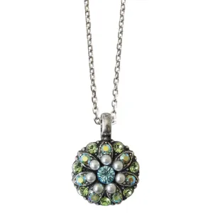 Mariana "Green Blue Pearl" Guardian Angel Silver Plated Pendant Crystal Necklace, 5212 84