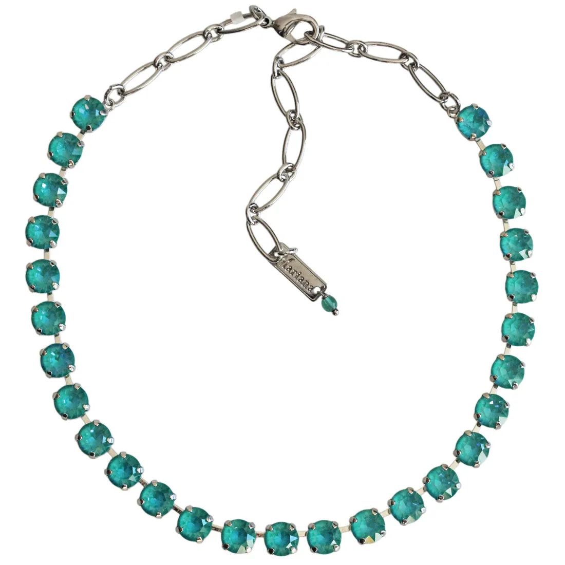 Mariana "Sun-Kissed Laguna" Rhodium Plated Must-Have Everyday Crystal Necklace, 3252 142142ro