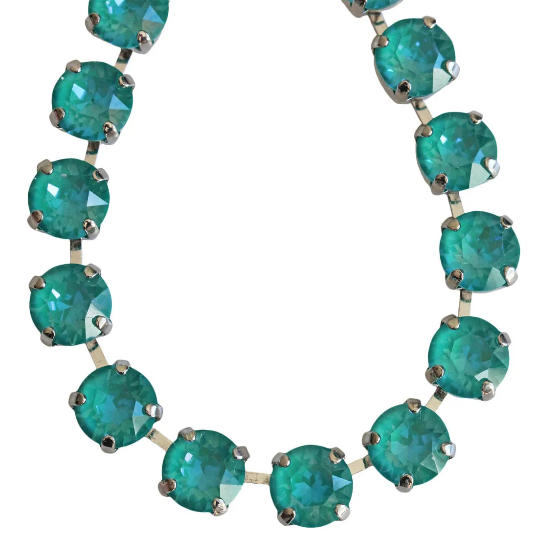 Mariana "Sun-Kissed Laguna" Rhodium Plated Must-Have Everyday Crystal Necklace, 3252 142142ro