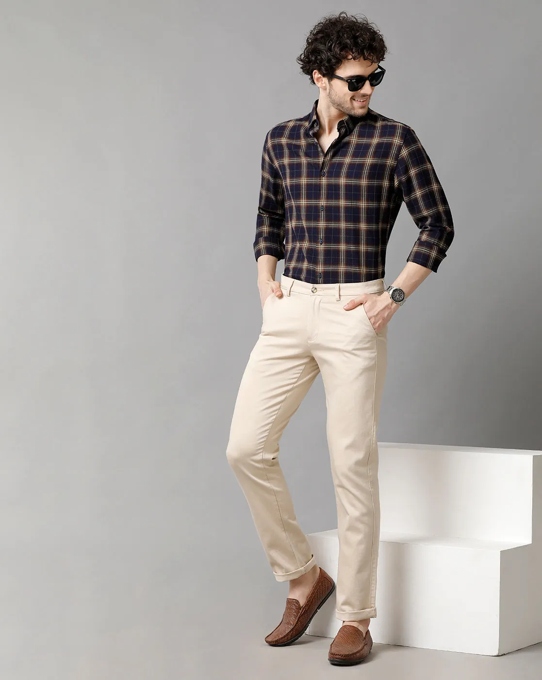 Men's Cotton Check  Multicolour Shirt