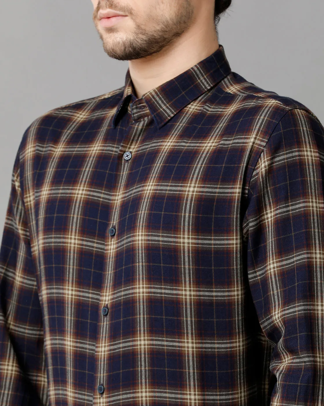 Men's Cotton Check  Multicolour Shirt