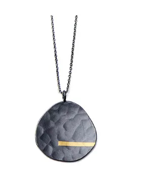 Murmur Pebble Necklace (M) Bright Sterling Silver
